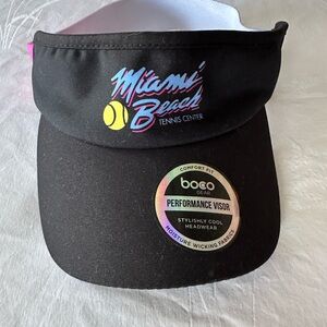 Black Miami Beach Tennis Center Visor
